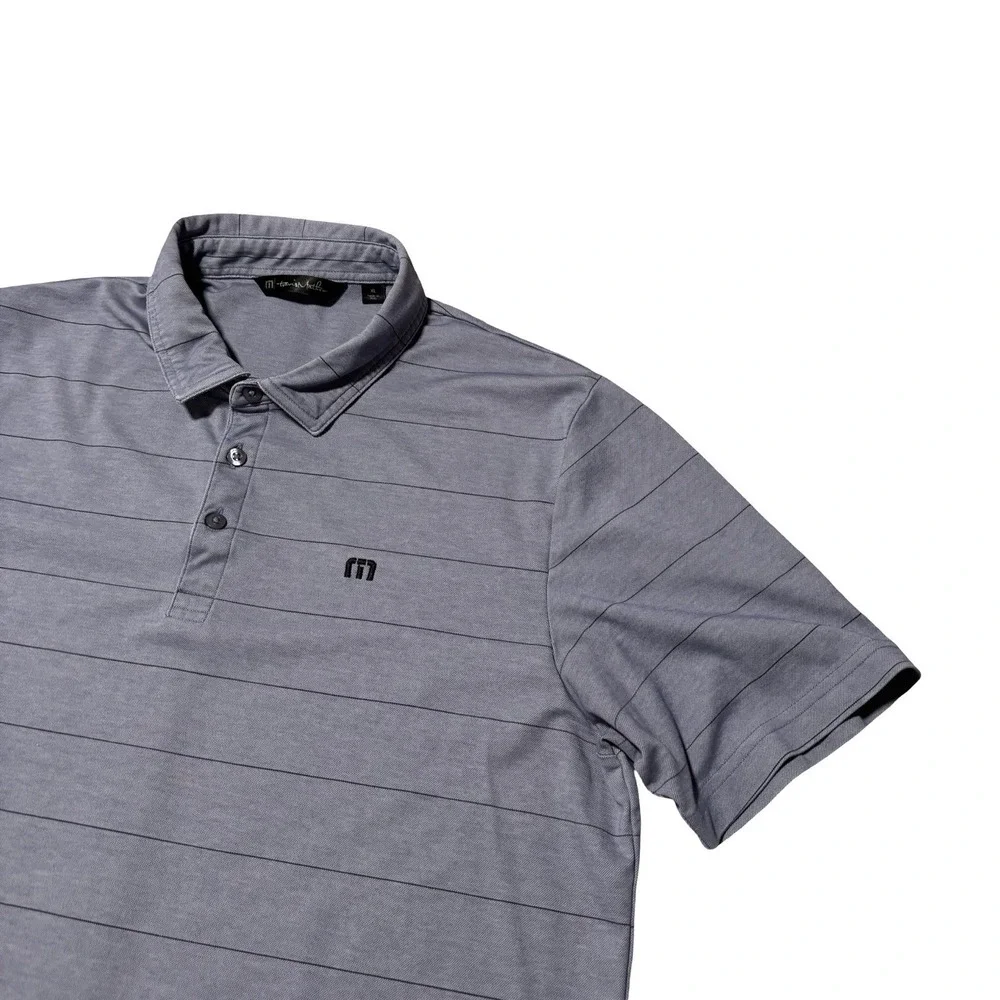 Travis Mathew Men's Striped Polo Shirt Pima Cotton Size XL 23 x 30 - Picture 3 of 5